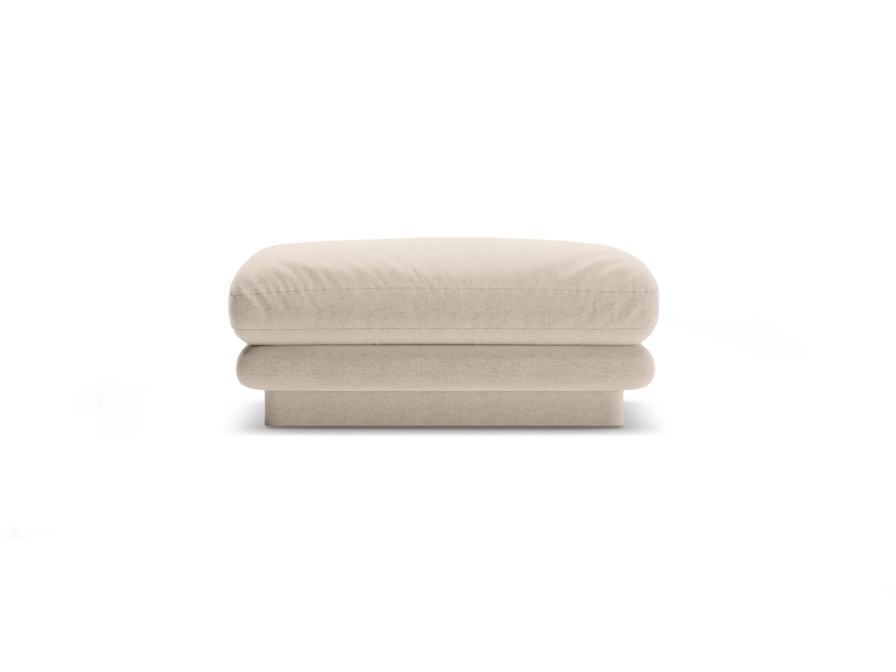 Taburet, Torino-211, Micadoni Home, 80x80x41 cm, tesatura structurata chenille, bej deschis - imagine 5